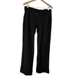 Lululemon Black Athleisure Mid Rise Wide Legged Drawstring Leggings w/Pocket-12